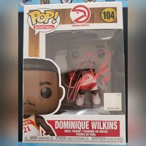 Dominique Wilkins signed Atlanta Hawks Basketball Funko Pop #104.